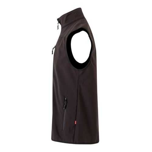 black VL VARUNA. Chaleco soft shell (280g/m²), con forro polar, en poliéster (94%) y elastano (6%)