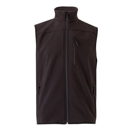 black VL VARUNA. Chaleco soft shell (280g/m²), con forro polar, en poliéster (94%) y elastano (6%)