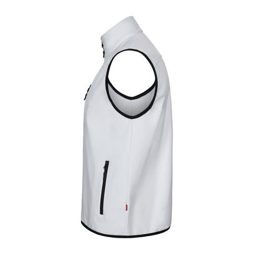 white VL VARUNA. Chaleco soft shell (280g/m²), con forro polar, en poliéster (94%) y elastano (6%)