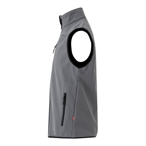 gray VL VARUNA. Chaleco soft shell (280g/m²), con forro polar, en poliéster (94%) y elastano (6%)