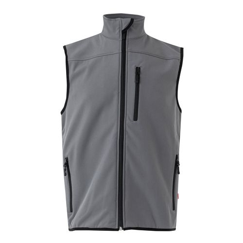 gray VL VARUNA. Chaleco soft shell (280g/m²), con forro polar, en poliéster (94%) y elastano (6%)