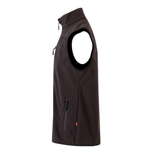 VL VARUNA. Chaleco soft shell (280g/m²), con forro polar, en poliéster (94%) y elastano (6%)