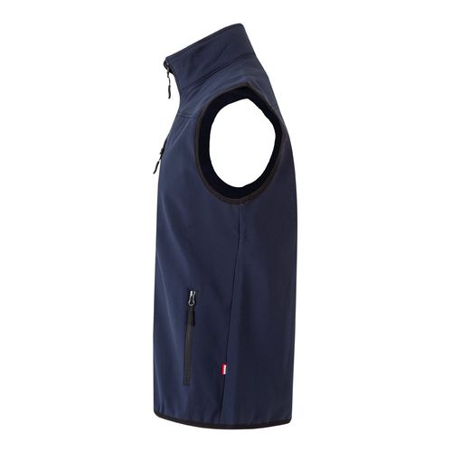 azul marino VL VARUNA. Chaleco soft shell (280g/m²), con forro polar, en poliéster (94%) y elastano (6%)