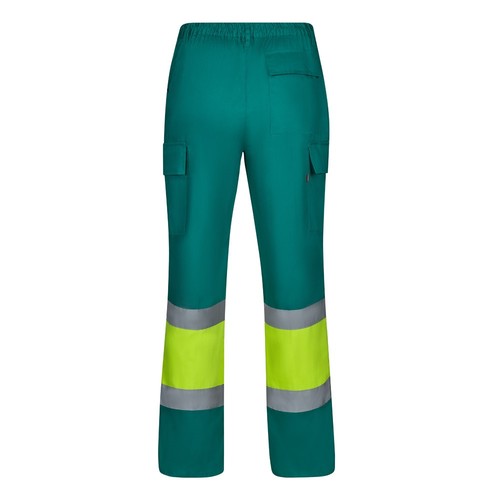 verde/amarillo VL ARTEMIS. Two-colour twill trousers (190g/m²), made of cotton (20%) and polyester (80%)