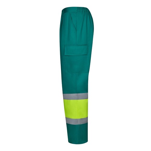 verde/amarillo VL ARTEMIS. Two-colour twill trousers (190g/m²), made of cotton (20%) and polyester (80%)