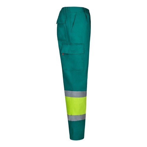 verde/amarillo VL ARTEMIS. Two-colour twill trousers (190g/m²), made of cotton (20%) and polyester (80%)