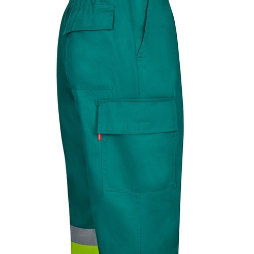 verde/amarillo VL ARTEMIS. Two-colour twill trousers (190g/m²), made of cotton (20%) and polyester (80%)