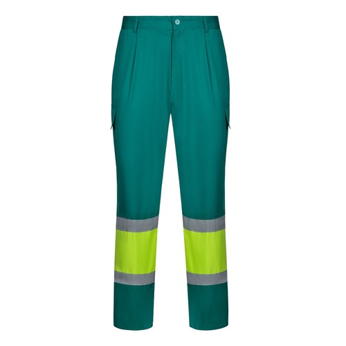 verde/amarillo VL ARTEMIS. Two-colour twill trousers (190g/m²), made of cotton (20%) and polyester (80%)