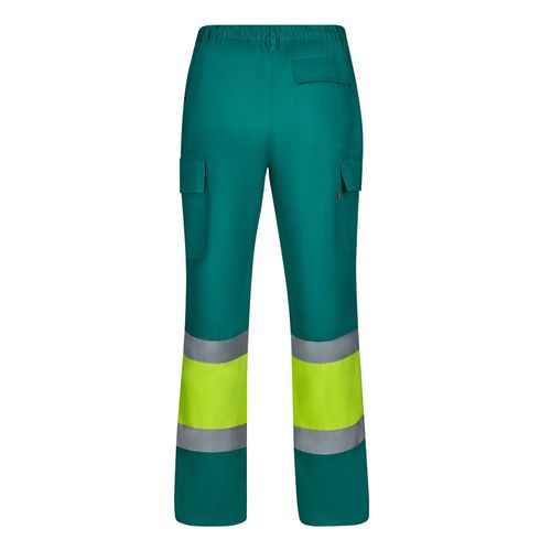 verde/amarillo VL ARTEMIS. Two-colour twill trousers (190g/m²), made of cotton (20%) and polyester (80%)