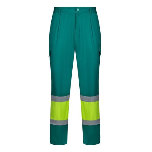 verde/amarillo VL ARTEMIS. Two-colour twill trousers (190g/m²), made of cotton (20%) and polyester (80%)