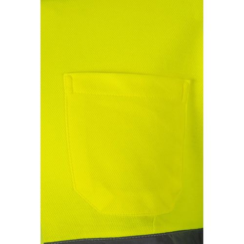 VL PLUTO. Polo de piqué bicolor (150g/m²) con manga larga, en algodón (55%) y poliéster (45%)