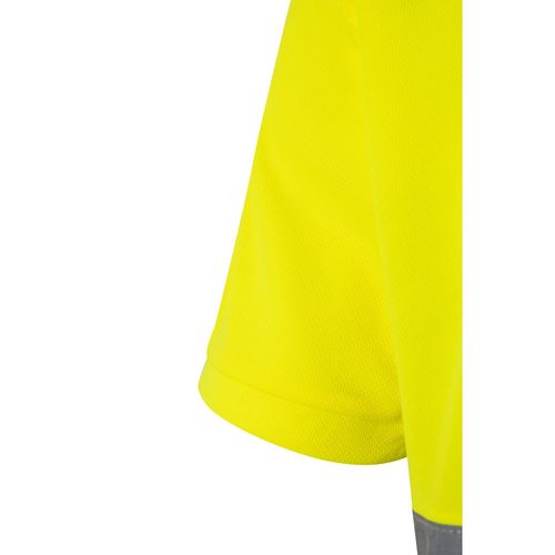 azul marino/amarillo VL FORTUNA. Polo bird-eye (140g/m²) con manga corta, en poliéster (100%)