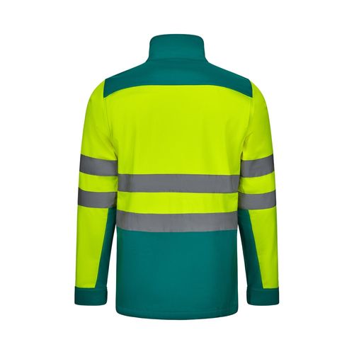 VL HESTIA. Chaqueta soft shell bicolor (280 g/m²), con forro polar y membrana de TPU, en poliéster (96%) y elastano (4%)