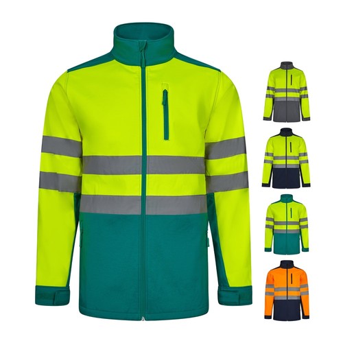 VL HESTIA. Chaqueta soft shell bicolor (280 g/m²), con forro polar y membrana de TPU, en poliéster (96%) y elastano (4%)