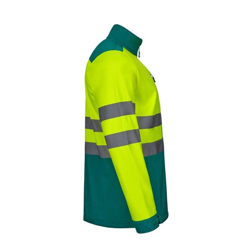 VL HESTIA LARGE. Chaqueta soft shell bicolor (280g/m²), con forro polar y membrana de TPU, en poliéster (96%) y elastano (4%)