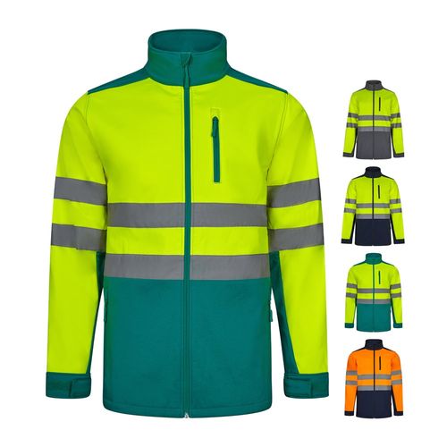 VL HESTIA LARGE. Veste soft shell bicolore (280g/m²), doublée polaire et membrane TPU, en polyester (96%) et élasthanne (4%) - 1