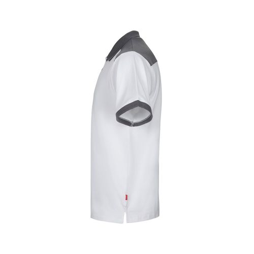 VL VELES. Polo de piqué elástico bicolor (200g/m²) con manga corta, en poliéster (96%) y elastano (4%)