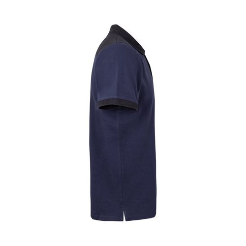 VL VELES. Polo de piqué elástico bicolor (200g/m²) con manga corta, en poliéster (96%) y elastano (4%)