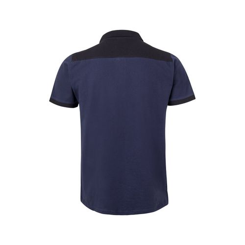 VL VELES. Polo de piqué elástico bicolor (200g/m²) con manga corta, en poliéster (96%) y elastano (4%)