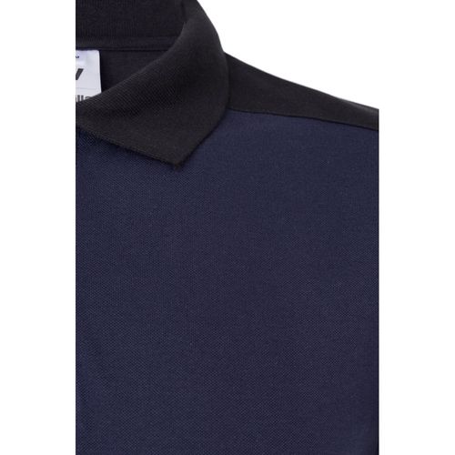 VL VELES. Polo de piqué elástico bicolor (200g/m²) con manga corta, en poliéster (96%) y elastano (4%)