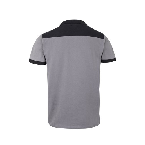 VL VELES. Polo piqué bicolore stretch (200g/m²), manches courtes, en polyester (96%) et élasthanne (4%) - 3