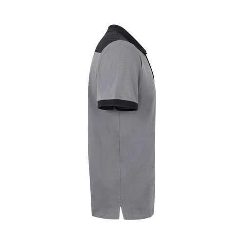 VL VELES. Polo piqué bicolore stretch (200g/m²), manches courtes, en polyester (96%) et élasthanne (4%) - 4