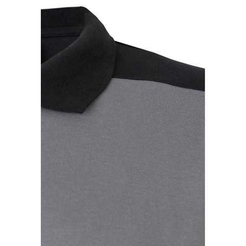 VL VELES. Polo piqué bicolore stretch (200g/m²), manches courtes, en polyester (96%) et élasthanne (4%) - 5