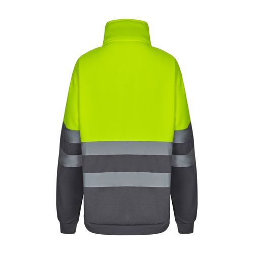 gris/amarillo VL THOR LARGE. Sudadera bicolor (300g/m²) en tejido polar de poliéster (100%)