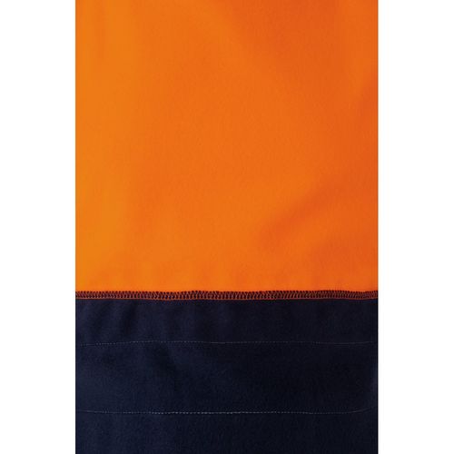 azul marino/naranja VL THOR LARGE. Sudadera bicolor (300g/m²) en tejido polar de poliéster (100%)