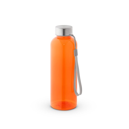 orange ENDERS M. Botella PET reciclado (100% rPET) con acabado translúcido brillante 600 ml