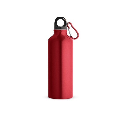 red RE-LANDSCAPE M. Botella de aluminio reciclado (100% rAL) con mosquetón 530 mL