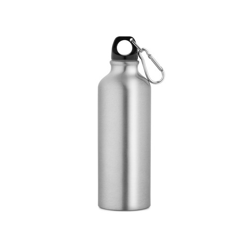 plateado satinado RE-LANDSCAPE M. Botella de aluminio reciclado (100% rAL) con mosquetón 530 mL