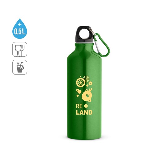 RE-LANDSCAPE M. Botella de aluminio reciclado (100% rAL) con mosquetón 530 mL
