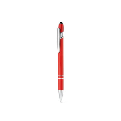 red NEIL. Bolígrafo con cuerpo de aluminio reciclado (100% rAL) y puntero táctil