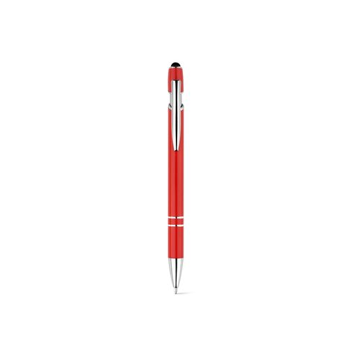 red NEIL. Bolígrafo con cuerpo de aluminio reciclado (100% rAL) y puntero táctil