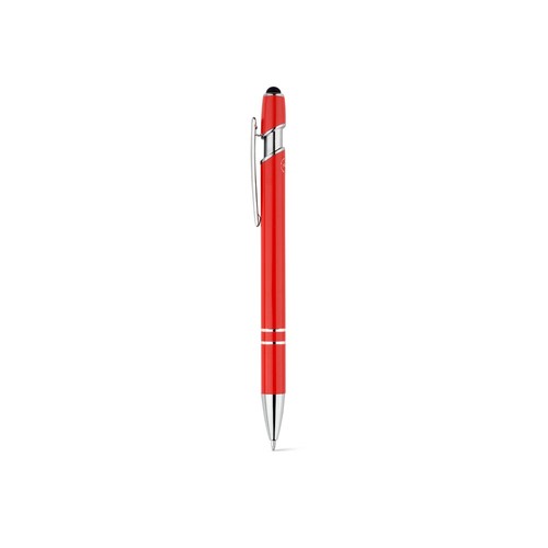red NEIL. Bolígrafo con cuerpo de aluminio reciclado (100% rAL) y puntero táctil