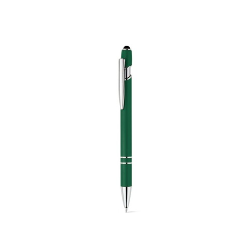 verde oscuro NEIL. Bolígrafo con cuerpo de aluminio reciclado (100% rAL) y puntero táctil