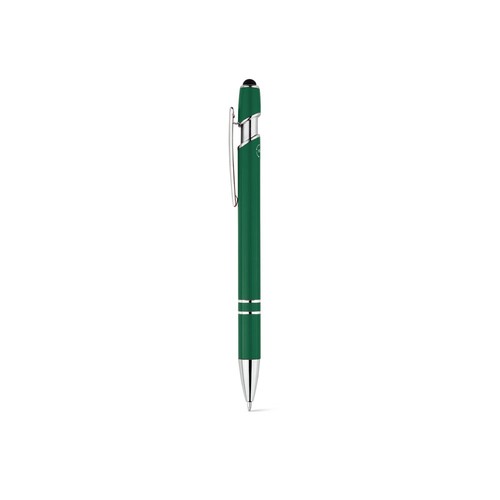verde oscuro NEIL. Bolígrafo con cuerpo de aluminio reciclado (100% rAL) y puntero táctil