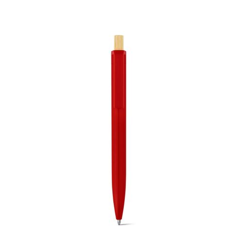 red ZARA. Bolígrafo de ABS reciclado (100% rABS) con botón de bambú