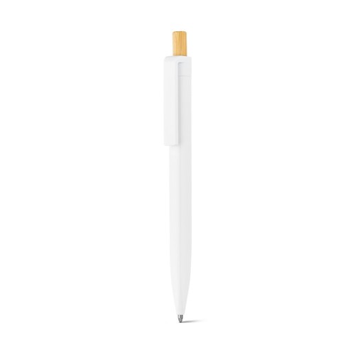 ZARA. Bolígrafo de ABS reciclado (100% rABS) con botón de bambú