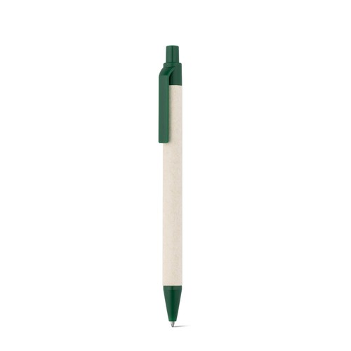 verde oscuro MILINK. Bolígrafo de papel 100 % reciclado