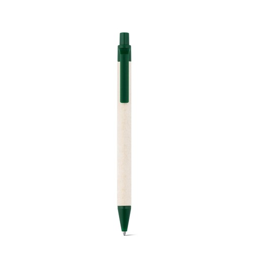 verde oscuro MILINK. Bolígrafo de papel 100 % reciclado