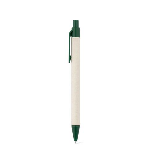verde oscuro MILINK. Bolígrafo de papel 100 % reciclado