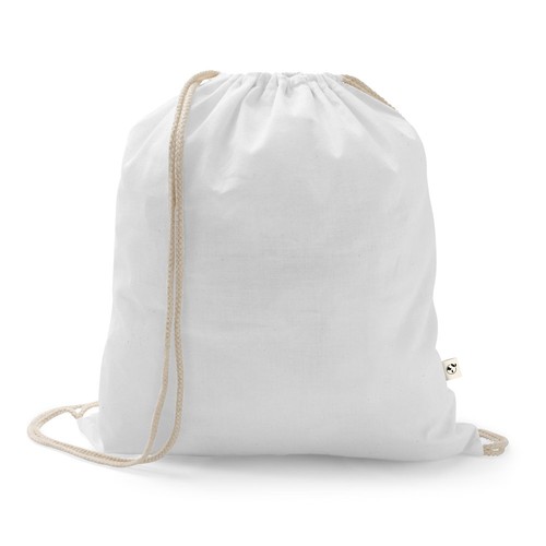 white ISTANBUL. Mochila confeccionada en algodón reciclado (70%) y poliéster (30% rPET) (150 g/m²)