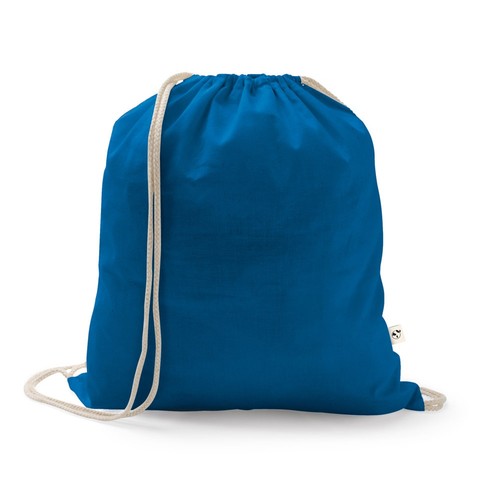 azulón ISTANBUL. Mochila confeccionada en algodón reciclado (70%) y poliéster (30% rPET) (150 g/m²)
