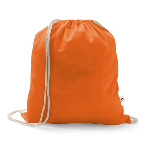 orange ISTANBUL. Mochila confeccionada en algodón reciclado (70%) y poliéster (30% rPET) (150 g/m²)