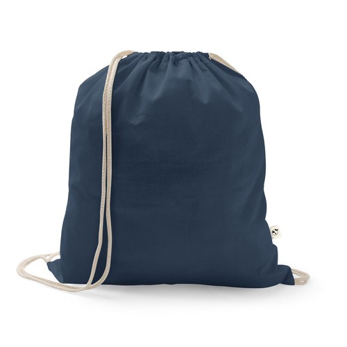 azul marino ISTANBUL. Mochila confeccionada en algodón reciclado (70%) y poliéster (30% rPET) (150 g/m²)