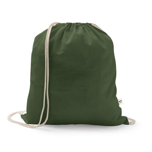 verde militar ISTANBUL. Mochila confeccionada en algodón reciclado (70%) y poliéster (30% rPET) (150 g/m²)