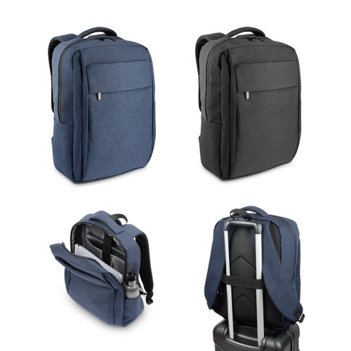 COVENTRY. MOCHILA PARA PORTÁTIL TOTALMENTE ACOLCHADA EN POLIÉSTER RECICLADO DE ALTA DENSIDAD 300D Y FORRO DE POLIÉSTER RECICLADO 210D 15.6’