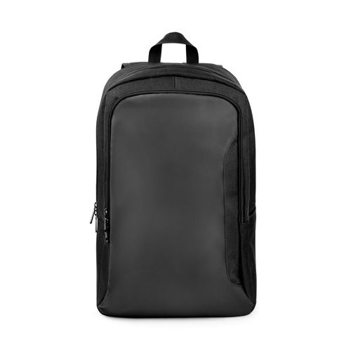 black DRAMMEN. Mochila para portátil en poliéster reciclado de alta densidad 600D